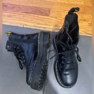 Dr. Martens Jadon Platform Leather Women's Boot Black 5US Womens Excellent Cond